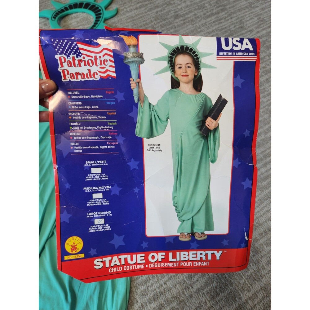 Rubie's Statue of Liberty Child Costume size L/12-14
